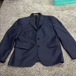 Express Blue Sport Coat with Notched Lapels and Structured Fit